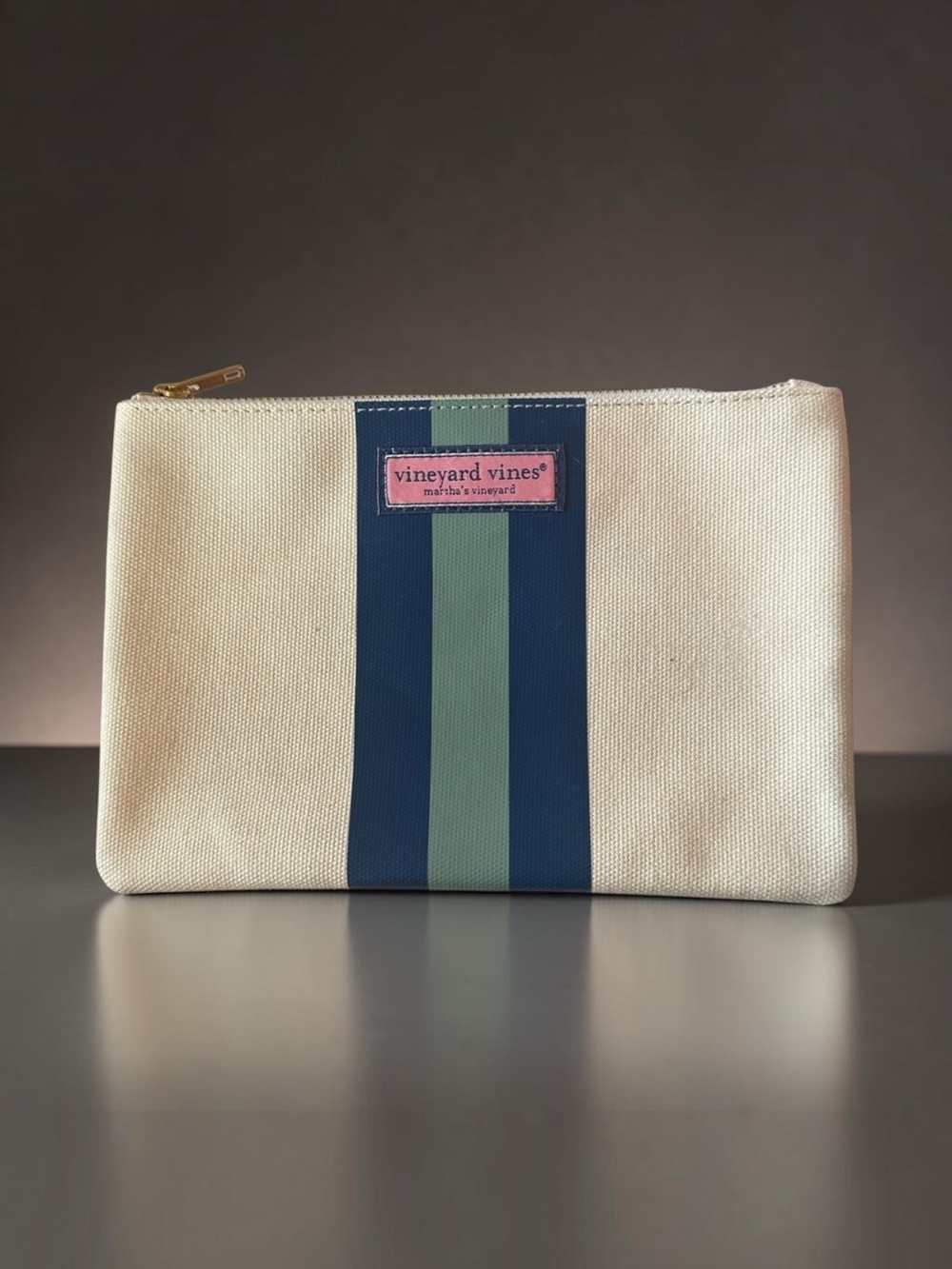 Vineyard Vines Martha's Vineyard Zippered Tri-Stripe Clutch Bag